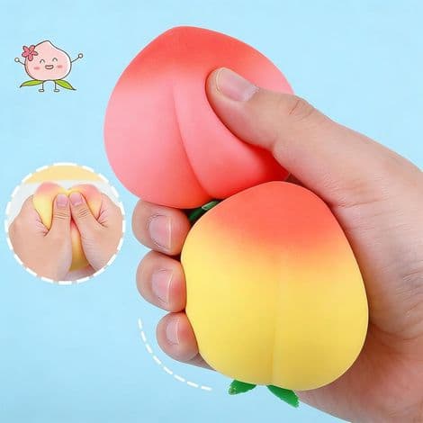 KOWOLL Grøn Æble Squishy Stressbold, Klemmelegetøj til Børn, Klemmebold