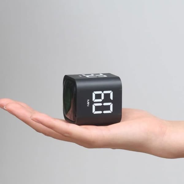 Timer, varer 1200 minutter på full lading, still raskt inn nedtellingen, svart*1