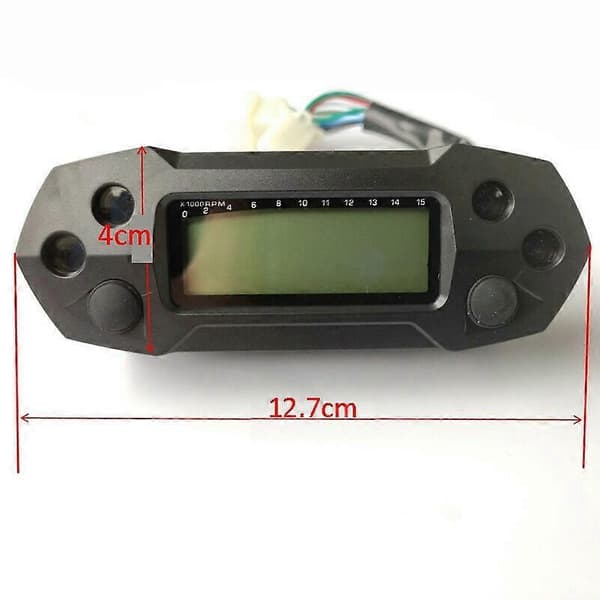 Motorcykel Speedometer LCD Display Odometer Elektrisk Karburator Måler