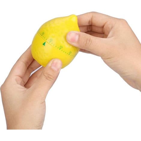 Mekanisk køkkentimer, lavet af ABS, op til 60 minutter, citronform