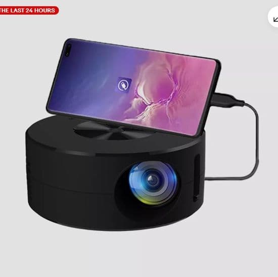 Mini bærbar WiFi LED-projektor hjemmebiograf Android TV Bluetooth USB 1080P