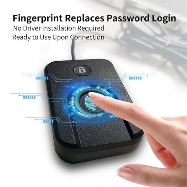 För Windows 10 11 Hello Biometrisk Fingeravtryck Inloggning USB Läsarscanner Enhet Biometrisk Säkerhet Ke