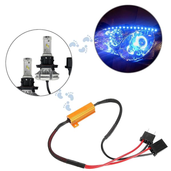 2 stk. bil LED-dekodere kompatible for H7 frontlykter Anti Hyper Flash Ingen feil Lastmotstand Ledninger