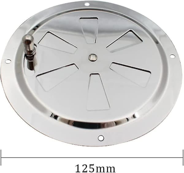 Rund ventilationsrist, justerbar ventilationsåbning i rustfrit stål