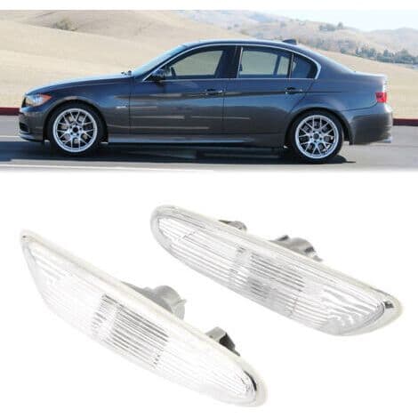 Til BMW E92 sideblinklys, til BMW E90 sideblinklys, sidemarkeringslys, 1 par ABS sideblinklys uden pærer til E90 E91 E92 E93 3-serie