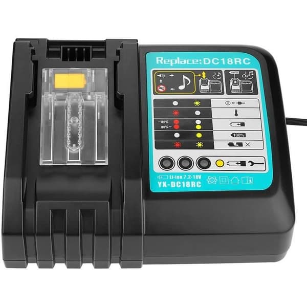 Hurtiglader for Makita 7.2V ~ 18V BL1860 BL1850 BL1840 BL1830 DC18RA DC18RC DC18RD