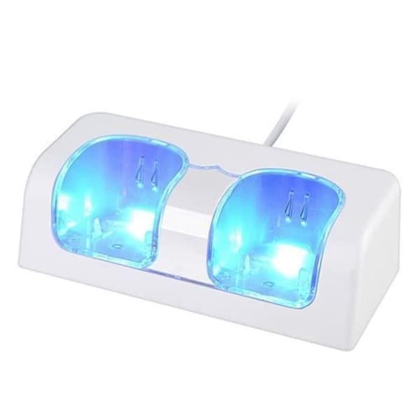 2 porte + 2 x 2800mAh batterier ladestation til Nintendo Wii Wii Remote