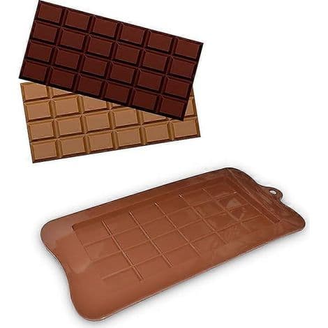Sæt med 4 non-stick fødevaregodkendte silikone chokoladebarforme til protein- og energibarer