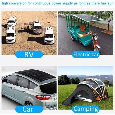 100W 60A 12V Solcellepanelsett Batteriladekontroller