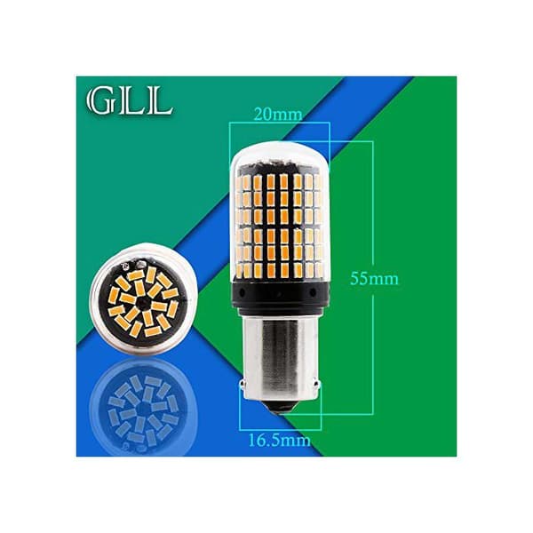 ZOR® LED Blinkerslampa - BAU15S - 12V - PY21W - Orange - 2800LM - Ej Canbus - 2-pack