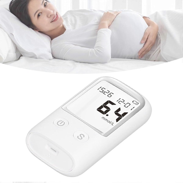 Hemoglobinmätare Hemoglobintestare Hemoglobintestkit Glukometer för att mäta blodsocker, 50 testremsor + 50X nålar