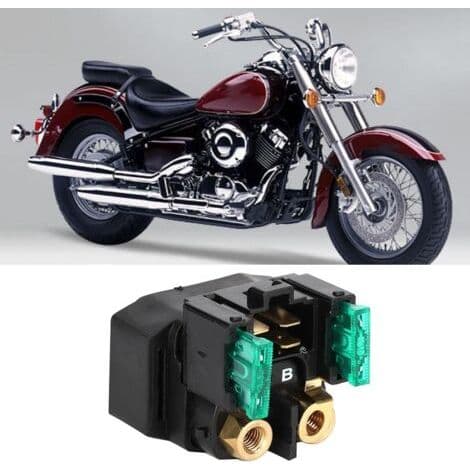 Startrelésolenoid, kobber og omvendt plast, 30A. Erstatningsstartrelésolenoid egnet for XVS1100 99-09