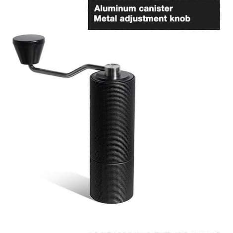 Manuel kaffekværn i rustfrit stål, manuel kaffemaskine, sort