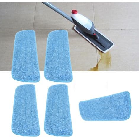 Stykker Flade Mikrofiber Moppepuder til Mopper 14x41cm, Vaskbare og Genanvendelige, Kompatible med de fleste Velcro-mopper