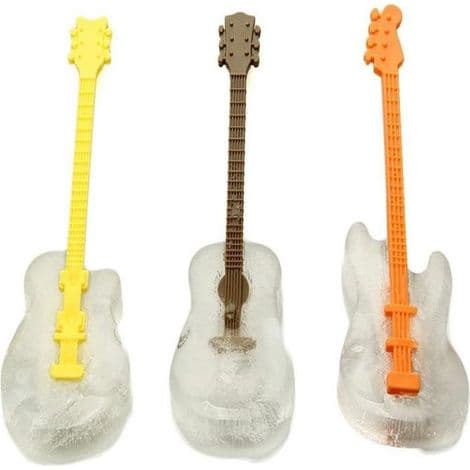 Gitarformet isbitbrett, nytt isbitbrett i silikon, DIY isform, isbitbrett i silikongitar