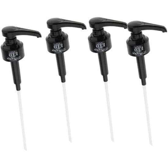 Sirapsdispenser - 4 delar - 1 liter - Svart pump - 10 ml dispenser