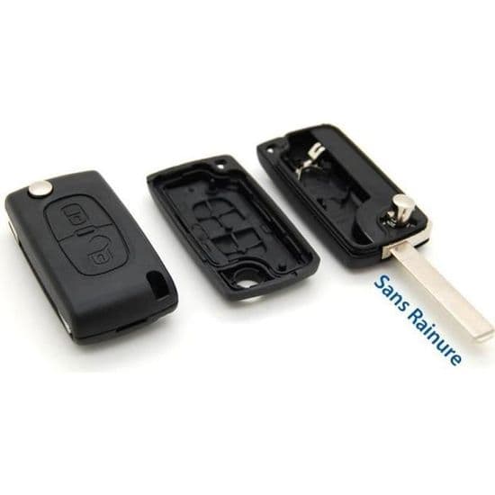 Nøglehus med 2 knapper Peugeot 107 207 307 308 407