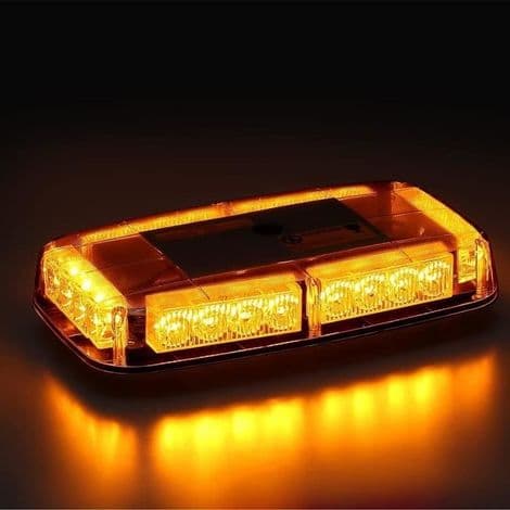Roterande varningsljus - LED - Mini takljusramp - 24 lysdioder - Stroboskop - DC12V
