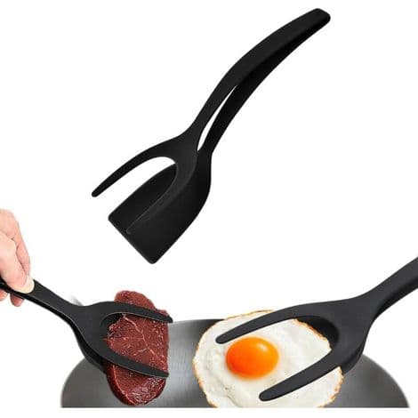 Omelettspatel, 2-i-1 non-stick spatel med mattang, silikon eggspatel, non-stick silikon eggspatel, multifunksjonelt kjøkkenverktøy