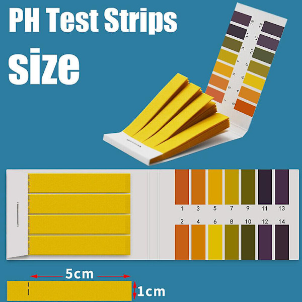320x 1-14 pH-indikator Testremsor Laboratorie Papper Lackmustest Urin Saliv