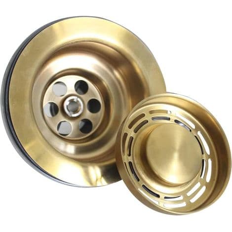 (Guld) 114 mm Borstad Guld Diskbänksil, Avloppssystem, Avfallskorg U