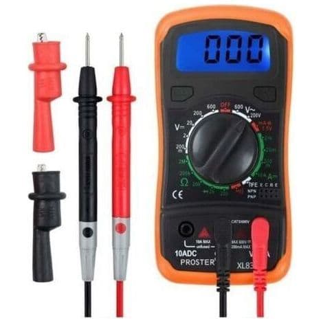 Multimeter, ohmmeter og ammeter XL830L 2000 Count Digitalt Multimeter Mini Multimeter Batteritester Strøm Spenning AC DC Motstand Summer Transistor
