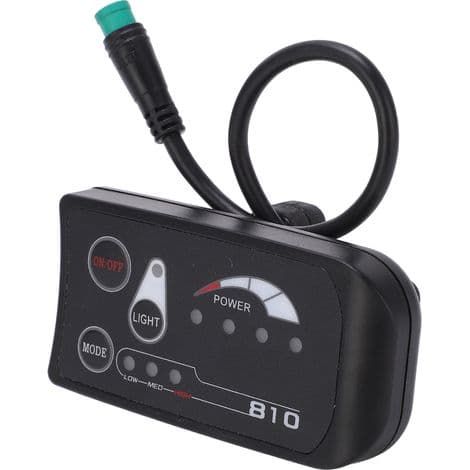 S810 LED-display til 48V elcykel, vandtæt kontrolpanel til elcykelmodifikation med vandtæt interface.