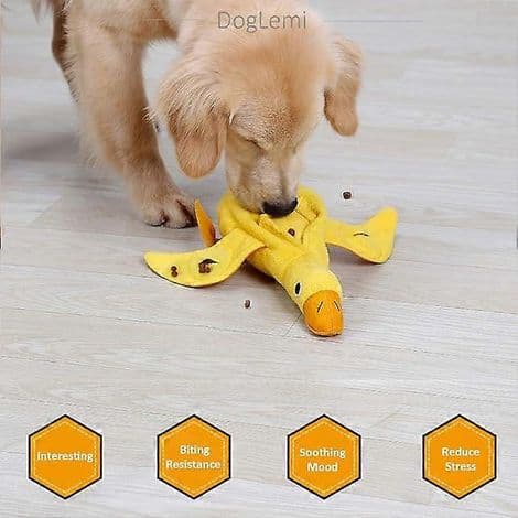 Pivende hundelegetøj, smart foderdispenser, lækagesikkert legetøj, holdbart interaktivt legetøj til hundetræning, 30 x 35 cm