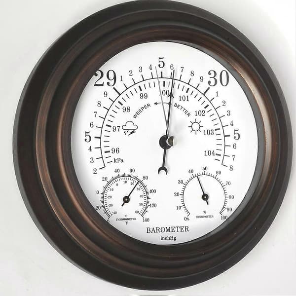 3 i 1 Barometer Termometer Hygrometer Atmosfærisk Trykkmåler Utendørs Værstasjon Luftfuktighet