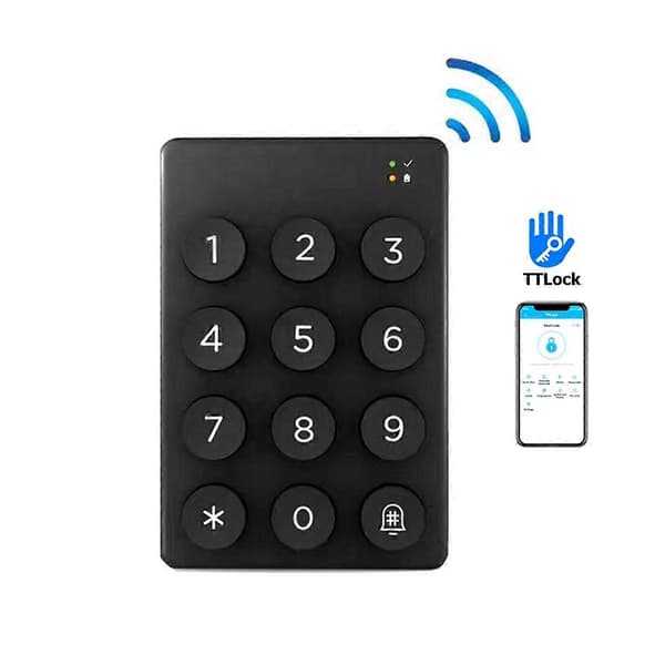 Trådløst tastatur med cifferkode, Bluetooth-app-oplåsning til TTlock App Smart Code Things Elektronisk Intellig