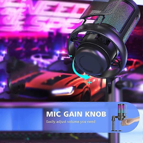 USB Mikrofon Studio Professionell Kondensatormikrofon för PC Datorinspelning Streaming Gaming Karaoke Sång A6V A8 Mic