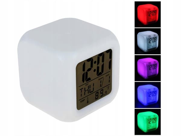 Väckarklocka - Digital med LED & Termometer - Klocka