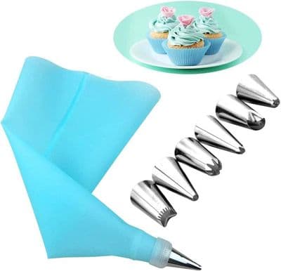 Set med 8 munstycken i rostfritt stål, DIY-kit, tårtdekorationsaccessoarer