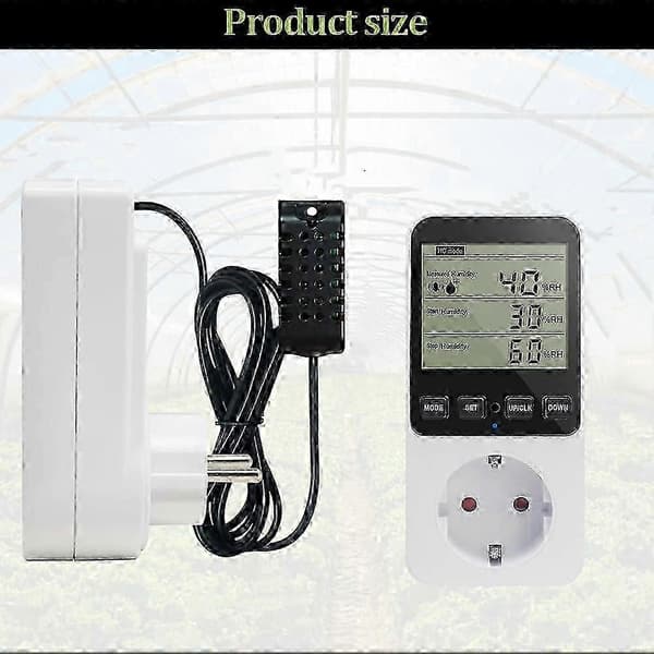 Fuktighetskontroller Temperaturkontakt 230 V Bryter Termostat EU-plugg