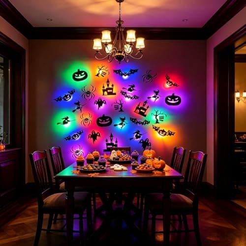 30 stk 3D LED veggklistremerker Halloween-dekorasjon