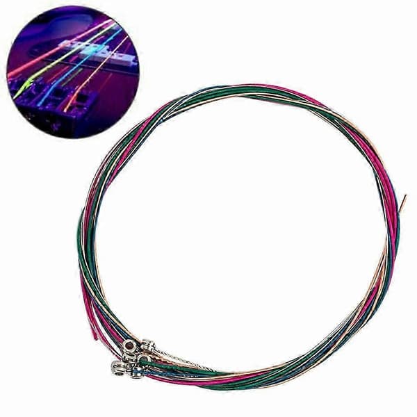 6 st/set Akustisk Gitarr Sträng Ersättning Stålsträng för Musikinstrument Elbas Gitarr Tillbehör bs
