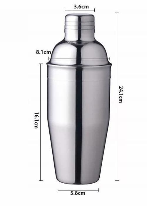 Cocktailshaker - Martini - 700 ml - Rustfrit stål - Indbygget si - Nem at rengøre