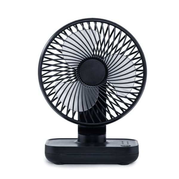 Mini bordventilator, lille lydløs USB-ventilator, 4000 mAh genopladeligt batteri, 4 hastigheder