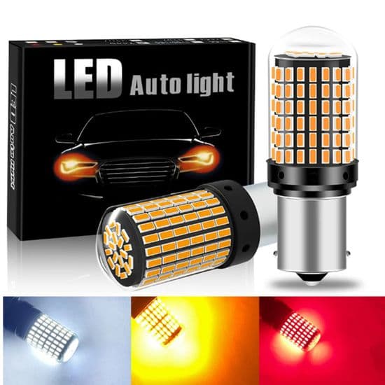 ZOR® LED Blinkerslampa - BAU15S - 12V - PY21W - Orange - 2800LM - Ej Canbus - 2-pack