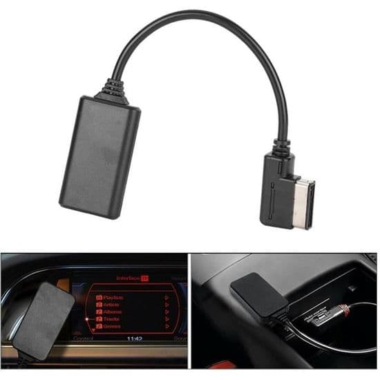 Bluetooth 5.0 Auxiliary Adapter, Musikgrænsefladeadapter, Bluetooth-lydkabel til biler, Velegnet til AMI, MMI og MDI