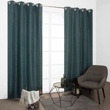 OTHER Termisk gardin, Chambray grønn, B 135 x H 240 cm