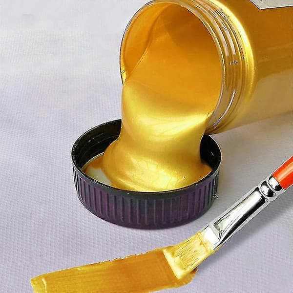 100ml Guldfärg Metallic Akrylfärg, vattentät Bleknar Inte För Statykolorering