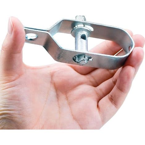10 stk. 90 mm hegnstrammere, pigtrådstrammere, galvaniserede ståltrådsnetstrammere til trådnet eller anden tråd, sølv