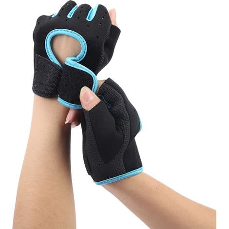 Unisex halvfingerhandskar för styrketräning, gympass och pull-ups - Handskydd, storlek L