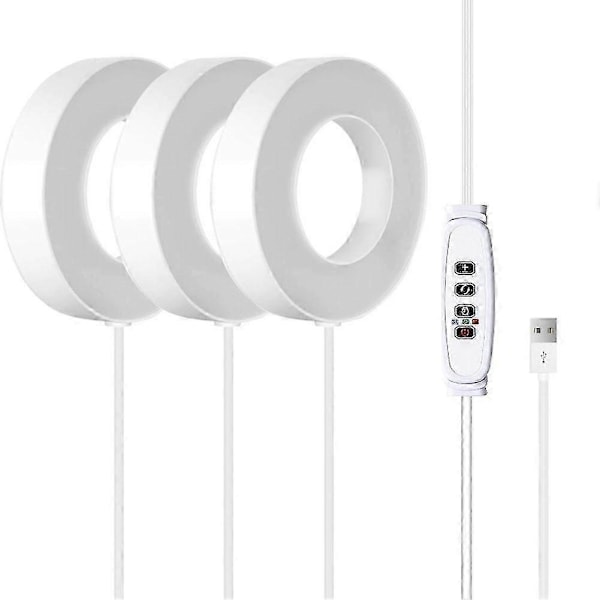 Fullspektrum LED Växtlampa Auto På/Av Timer Tak Under Skåp Växtlampa Gul och