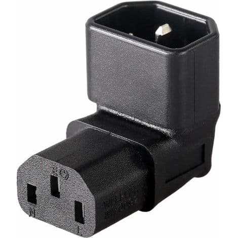 IEC C14 til C13 Strømadapter / PDU-stik til 90 graders vinkel vægmonteret LCD TV
