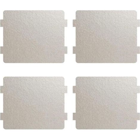 Erstatningsglimmerplader til mikrobølgeovne, 4 enheder, dimensioner 10x11 cm, holdbart og sikkert materiale - ULISEM