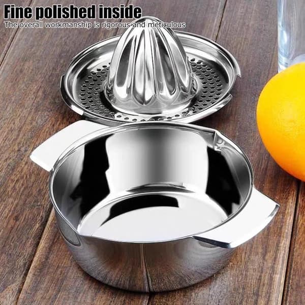 Citruspresser, manuel citruspresser, citruspresser i rustfrit stål til citroner og appelsiner, til udvinding