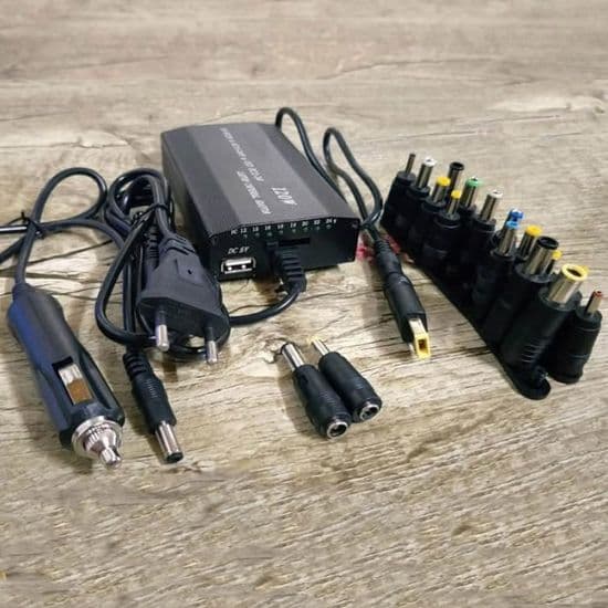 GOBRO 120W Universal Laptop Strømforsyning Oplader med 12V til 24V Stik
