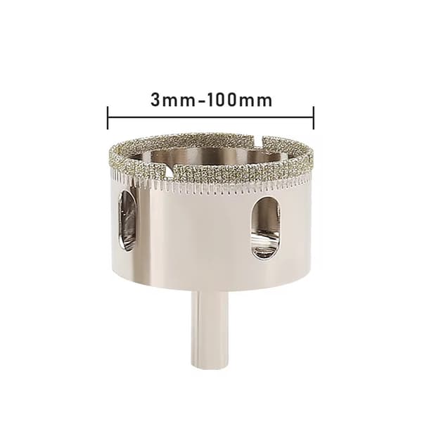1-delad 3-100 mm glashålsåg diamantbelagda borr för kakel, marmor, glas